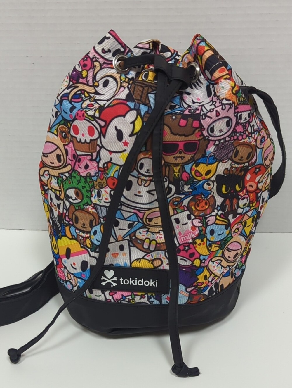 Tokidoki Drawstring Bucket Bag Kawaii Character Adjustable Strap Pop Culture